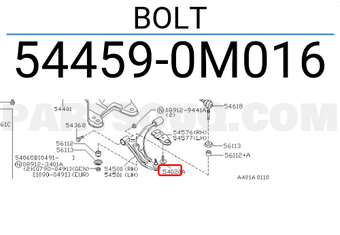 Nissan 544590M016 BOLT