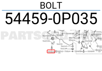 Nissan 544590P035 BOLT
