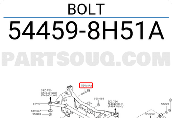 Nissan 544598H51A BOLT