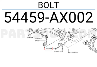 Nissan 54459AX002 BOLT