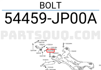 Nissan 54459JP00A BOLT