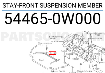 Nissan 544650W000 STAY-FRONT SUSPENSION MEMBER
