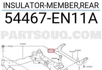 Nissan 54467EN11A INSULATOR-MEMBER,REAR