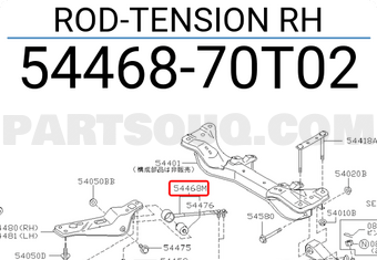 Nissan 5446870T02 ROD-TENSION RH