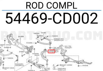 Nissan 54469CD002 ROD COMPL