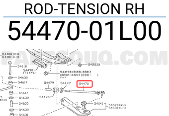 Nissan 5447001L00 ROD-TENSION RH
