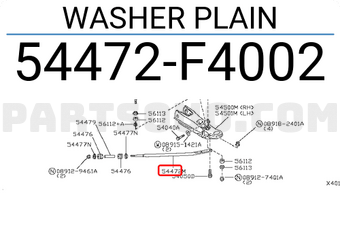 Nissan 54472F4002 WASHER PLAIN