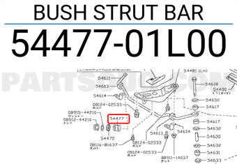 Nissan 5447701L00 BUSH STRUT BAR