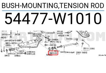 Nissan 54477W1010 BUSH-MOUNTING,TENSION ROD