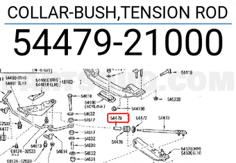 Nissan 5447921000 COLLAR-BUSH,TENSION ROD