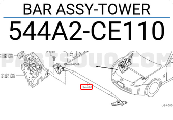 Nissan 544A2CE110 BAR ASSY-TOWER