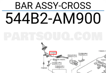 Nissan 544B2AM900 BAR ASSY-CROSS