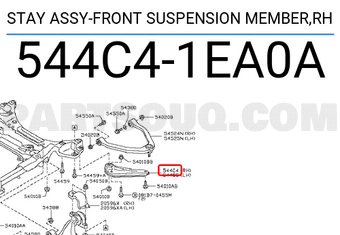 Nissan 544C41EA0A STAY ASSY-FRONT SUSPENSION MEMBER,RH
