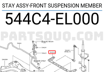 Nissan 544C4EL000 STAY ASSY-FRONT SUSPENSION MEMBER