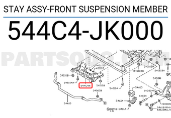 Nissan 544C4JK000 STAY ASSY-FRONT SUSPENSION MEMBER