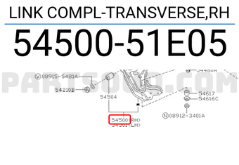 Nissan 5450051E05 LINK COMPL-TRANSVERSE,RH