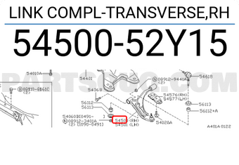 Nissan 5450052Y15 LINK COMPL-TRANSVERSE,RH