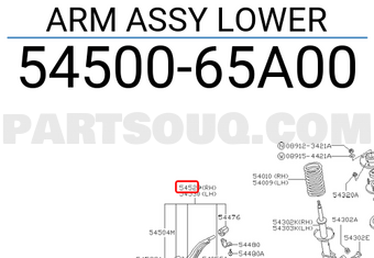 Nissan 5450065A00 ARM ASSY LOWER