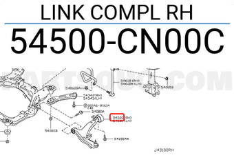 Nissan 54500CN00C LINK COMPL RH