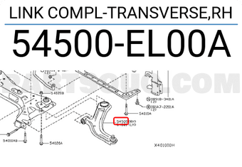 Nissan 54500EL00A LINK COMPL-TRANSVERSE,RH