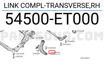 Nissan 54500ET000 LINK COMPL-TRANSVERSE,RH