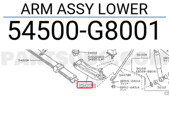 Nissan 54500G8001 ARM ASSY LOWER