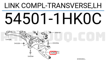 Nissan 545011HK0C LINK COMPL-TRANSVERSE,LH