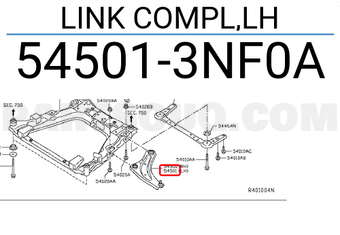 Nissan 545013NF0A LINK COMPL,LH