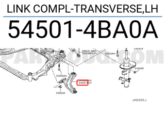 Nissan 545014BA0A LINK COMPL-TRANSVERSE,LH
