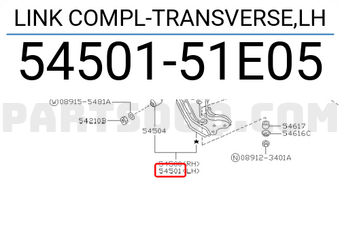 Nissan 5450151E05 LINK COMPL-TRANSVERSE,LH