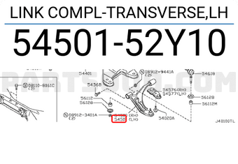 Nissan 5450152Y10 LINK COMPL-TRANSVERSE,LH