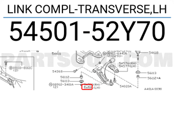 Nissan 5450152Y70 LINK COMPL-TRANSVERSE,LH