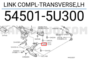 Nissan 545015U300 LINK COMPL-TRANSVERSE,LH