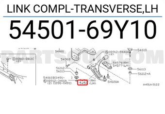 Nissan 5450169Y10 LINK COMPL-TRANSVERSE,LH