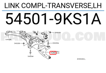 Nissan 545019KS1A LINK COMPL-TRANSVERSE,LH