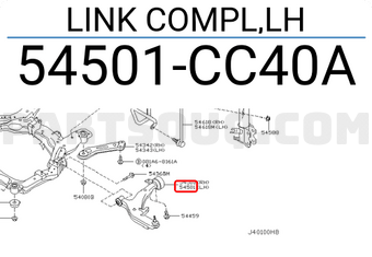 Nissan 54501CC40A LINK COMPL,LH