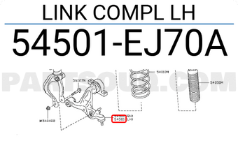Nissan 54501EJ70A LINK COMPL LH