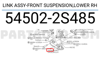 Nissan 545022S485 LINK ASSY-FRONT SUSPENSION,LOWER RH
