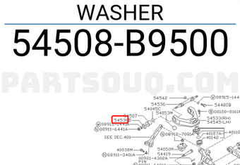 Nissan 54508B9500 WASHER