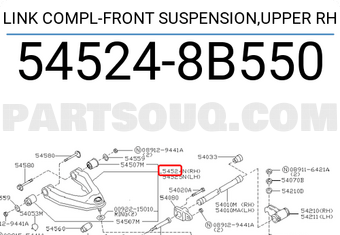 Nissan 545248B550 LINK COMPL-FRONT SUSPENSION,UPPER RH
