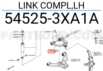 Nissan 545253XA1A LINK COMPL,LH