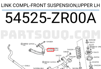 Nissan 54525ZR00A LINK COMPL-FRONT SUSPENSION,UPPER LH