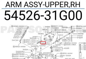 Nissan 5452631G00 ARM ASSY-UPPER,RH