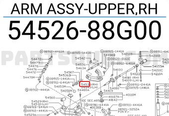 Nissan 5452688G00 ARM ASSY-UPPER,RH