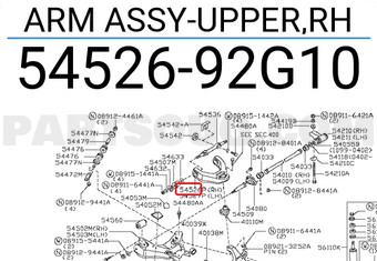 Nissan 5452692G10 ARM ASSY-UPPER,RH