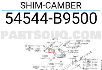 Nissan 54544B9500 SHIM-CAMBER