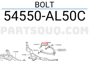 Nissan 54550AL50C BOLT