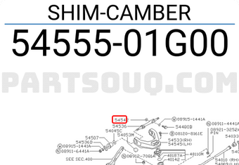 Nissan 5455501G00 SHIM-CAMBER