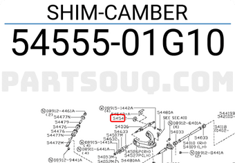 Nissan 5455501G10 SHIM-CAMBER