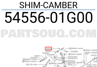 Nissan 5455601G00 SHIM-CAMBER